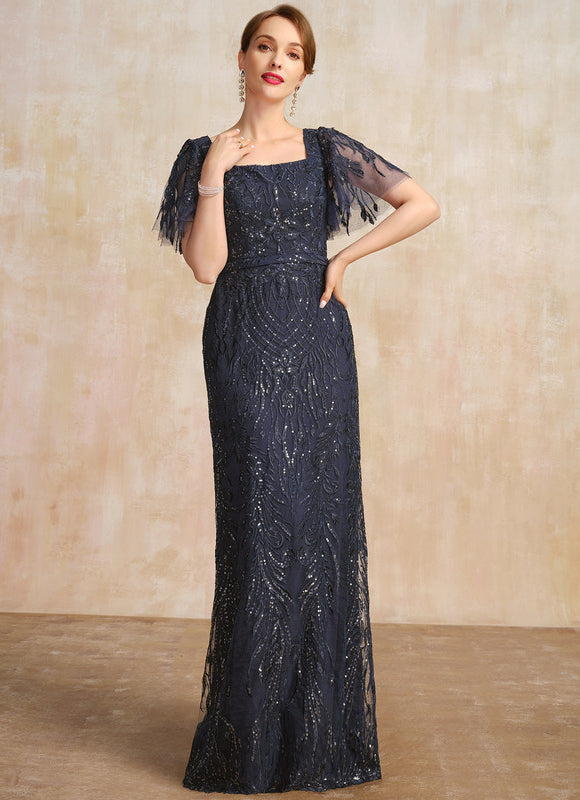 Robe Fourreau En Dentelle Scintillante