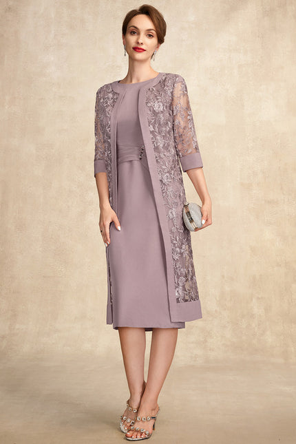 Robe Fourreau Châtaigne Élégante - gallery 6