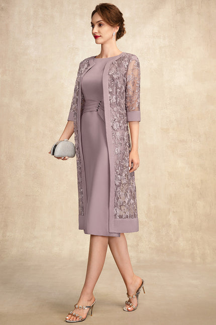 Robe Fourreau Châtaigne Élégante - gallery 8