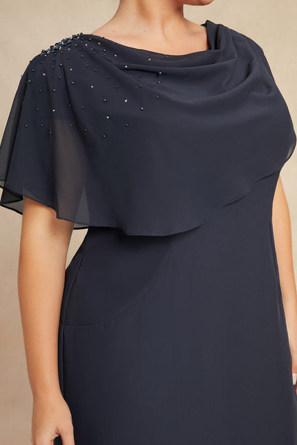 Robe Fourreau Élégante Grise - gallery 8