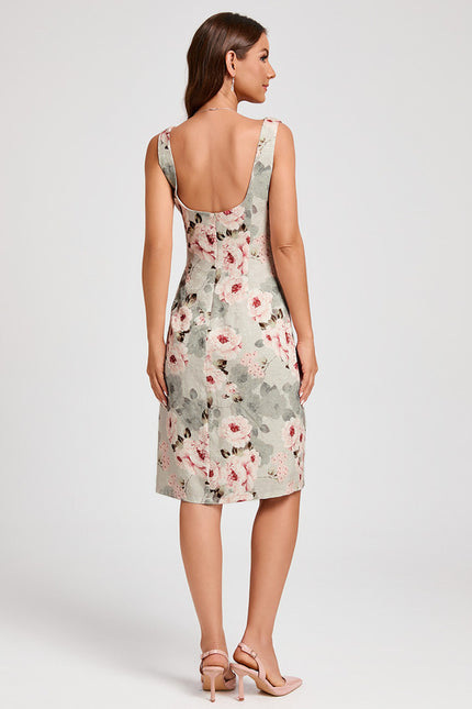 Robe Fourreau Cocktail Florale - gallery 7