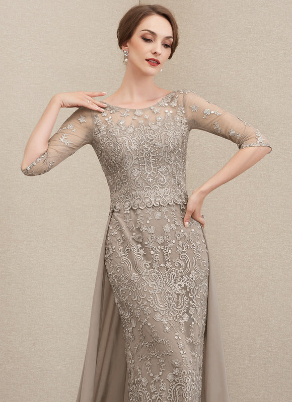 Robe Fourreau Grise Éclatante - gallery 3