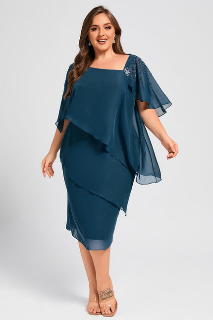 Robe Fourreau Mousseline Éclatante - gallery 9