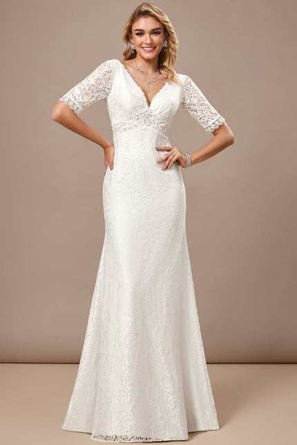 Robe Fourreau Blanche Mariage - gallery 1