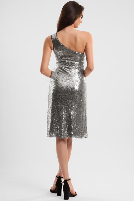 Robe Fourreau Argent - gallery 4