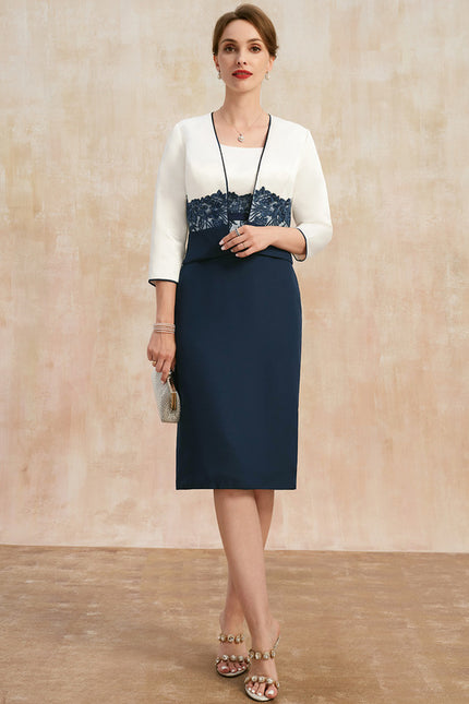 Robe Fourreau Élégance Marine