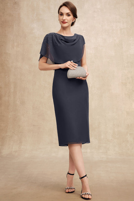 Robe Fourreau Élégante Grise