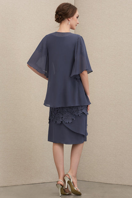 Robe Fourreau Dentelle Charbon - gallery 3