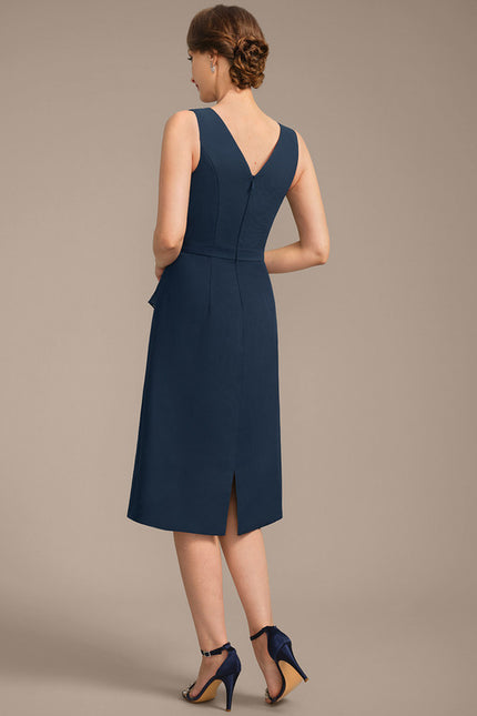 Robe Fourreau Chic Drapé Perlé - gallery 7