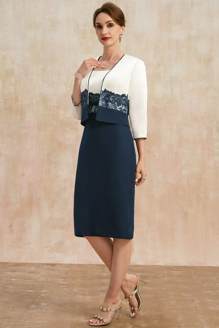 Robe Fourreau Élégance Marine - gallery 2