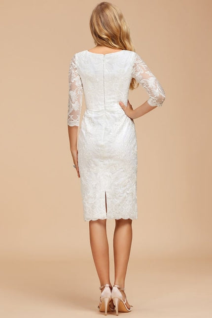 Robe Fourreau Creme - gallery 1