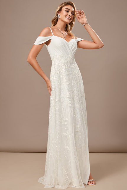 Robe Fourreau Dentelle Blanche - gallery 5