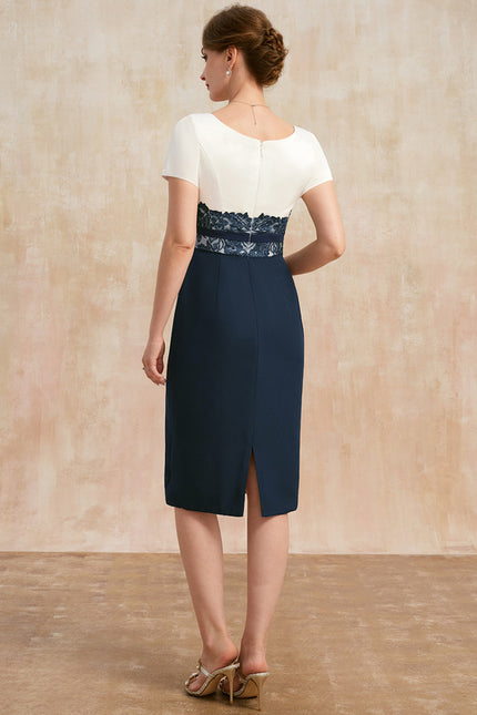 Robe Fourreau Élégance Marine - gallery 6