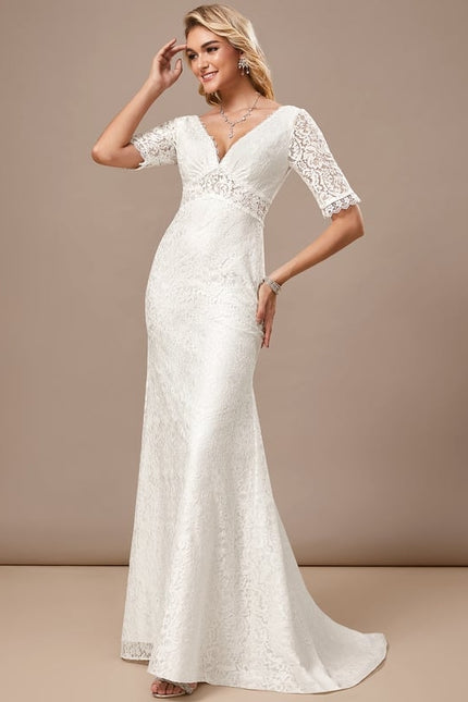 Robe Fourreau Blanche Mariage