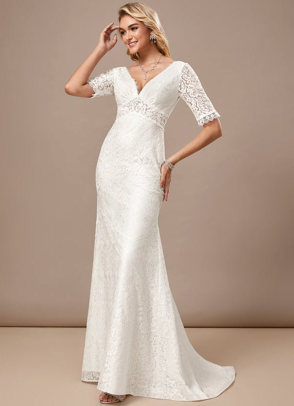 Robe Fourreau Blanche Mariage