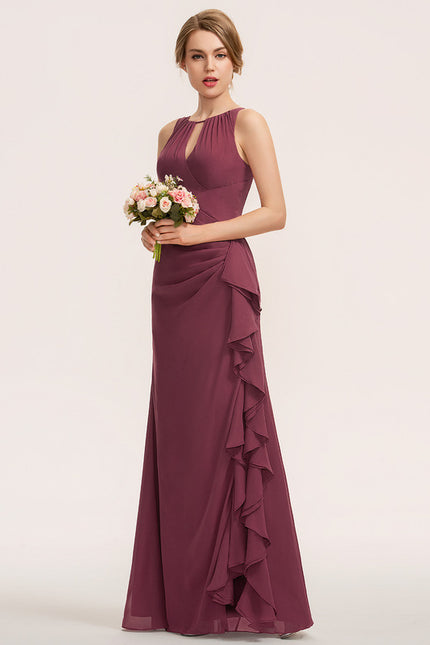 Robe Fourreau Mousseline Volante - gallery 2