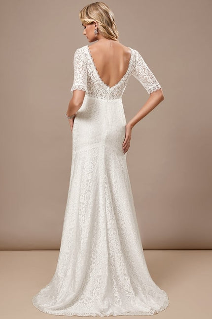 Robe Fourreau Blanche Mariage - gallery 6