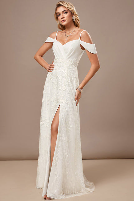 Robe Fourreau Dentelle Blanche - gallery 1