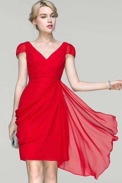 Robe Fourreau Aérienne Rouge