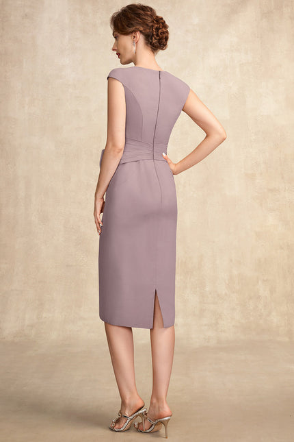 Robe Fourreau Châtaigne Élégante - gallery 3