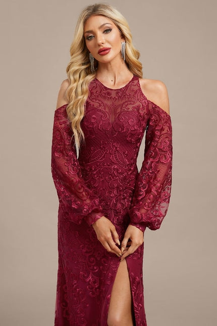 Robe Fourreau Dentelle Rouge - gallery 1