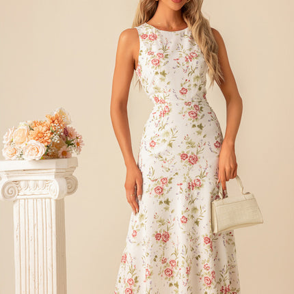 Robe Fourreau Midi Florale Élégante