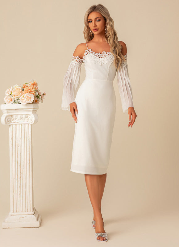 Robe Fourreau Blanche Élégante - gallery 2