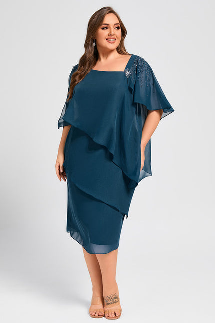 Robe Fourreau Mousseline Éclatante - gallery 7