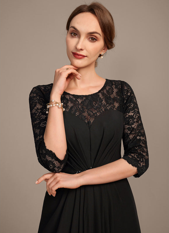 Robe Fourreau Élégante Noire - gallery 1