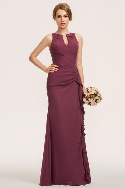 Robe Fourreau Mousseline Volante - gallery 1