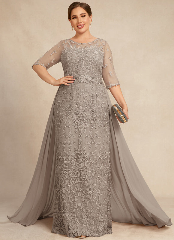 Robe Fourreau Grise Éclatante - gallery 8