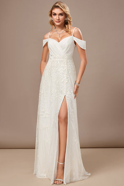 Robe Fourreau Dentelle Blanche - gallery 6