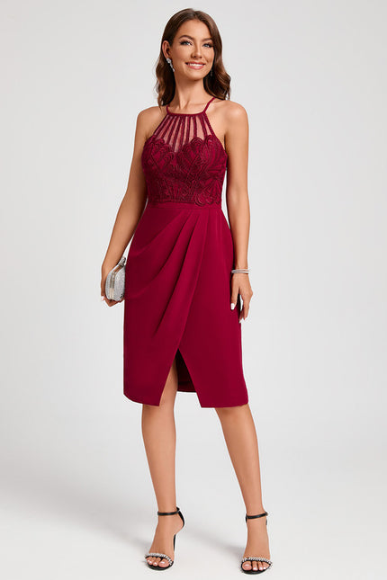 Robe Fourreau Vaporeuse Marine - gallery 4