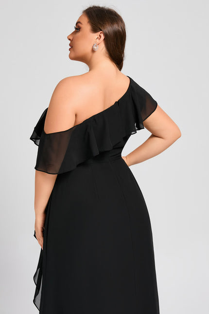 Robe Fourreau Asymétrique Fluide - gallery 9