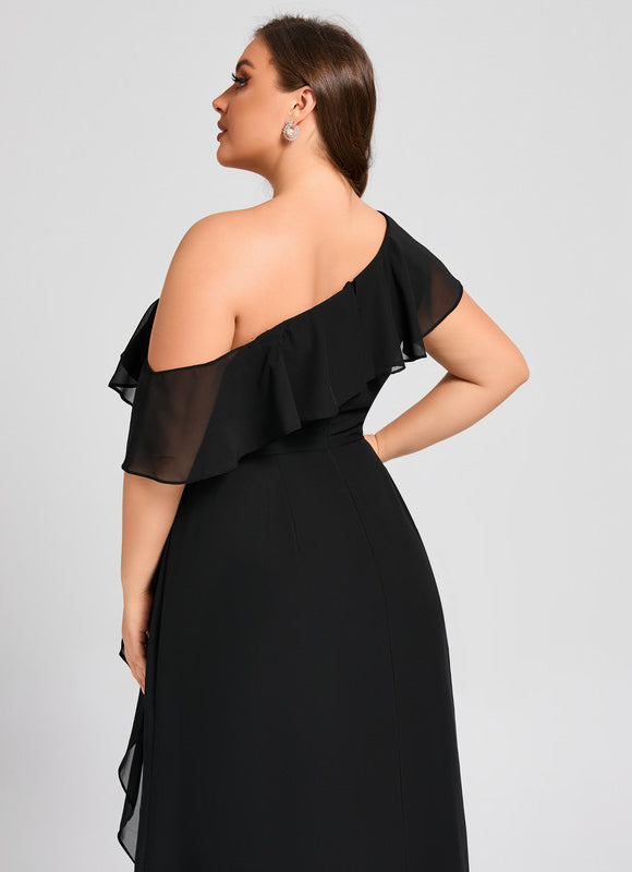 Robe Fourreau Asymétrique Fluide - gallery 9
