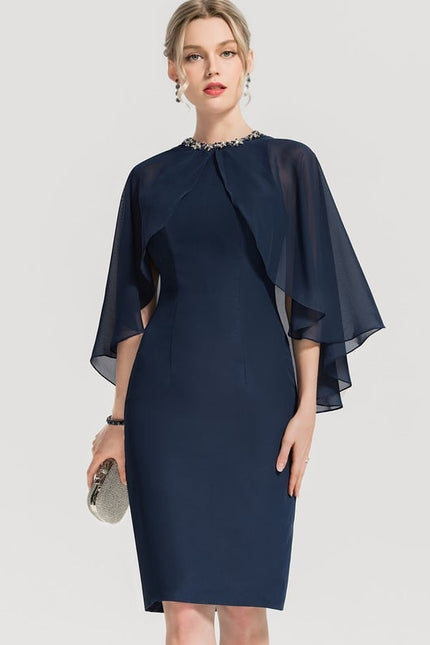 Robe Fourreau Velours Nocturne - gallery 2