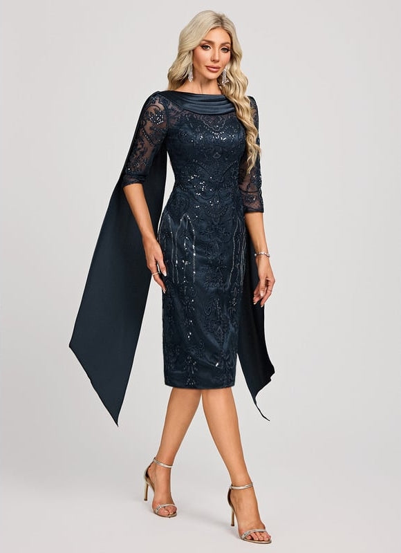 Robe Fourreau Col Benitier - gallery 2