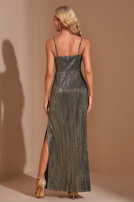 Robe Fourreau Maxi Métallisée - gallery 2