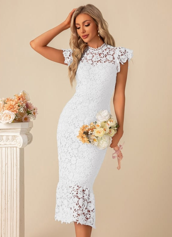 Robe Longue Fourreau Dentelle - gallery 8