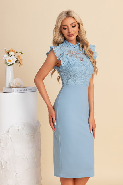 Robe Fourreau Bleu Roi - gallery 6
