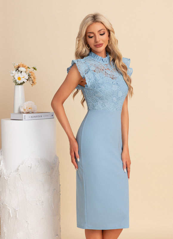 Robe Fourreau Bleu Roi - gallery 6