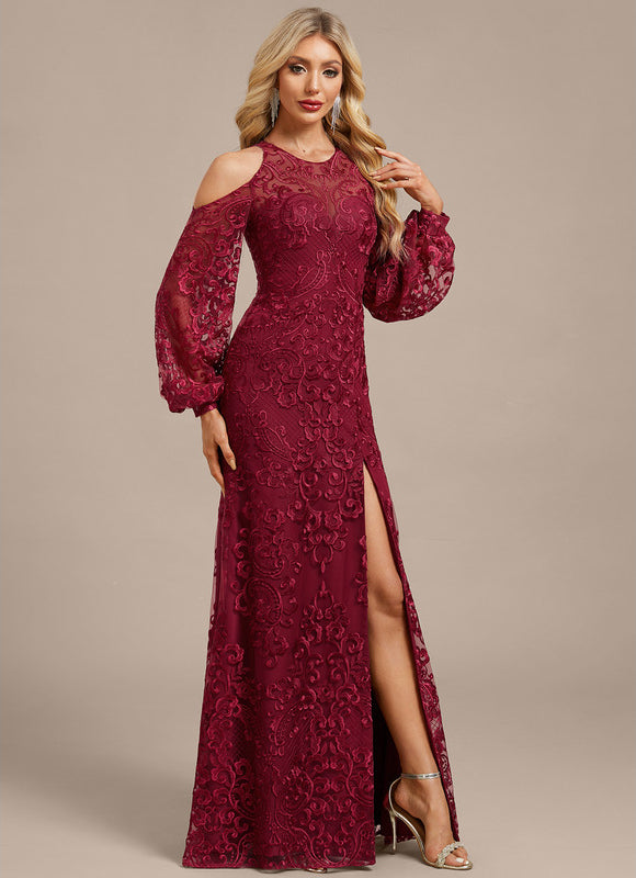 Robe Fourreau Dentelle Rouge - gallery 5