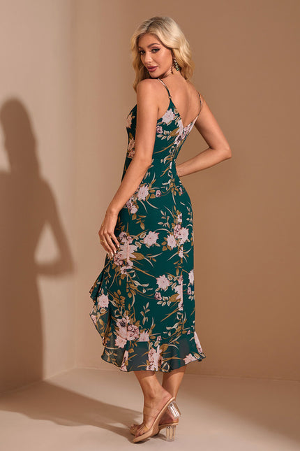 Robe Fourreau Émeraude Fleurie - gallery 1