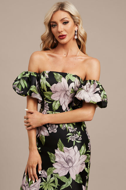 Robe Fourreau Florale Ajustée - gallery 1