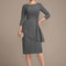 Robe Fourreau Chic Drapé Perlé