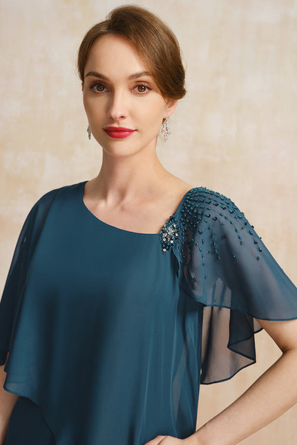 Robe Fourreau Mousseline Éclatante - gallery 1