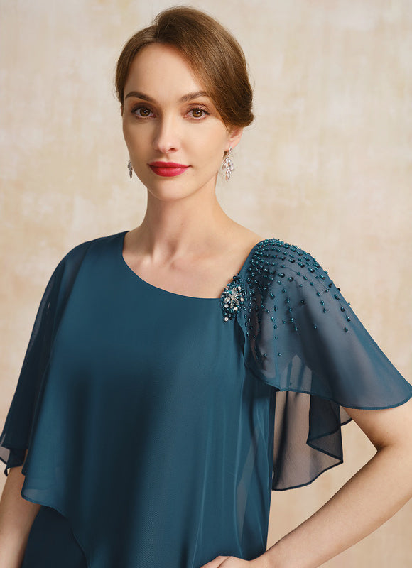 Robe Fourreau Mousseline Éclatante - gallery 1