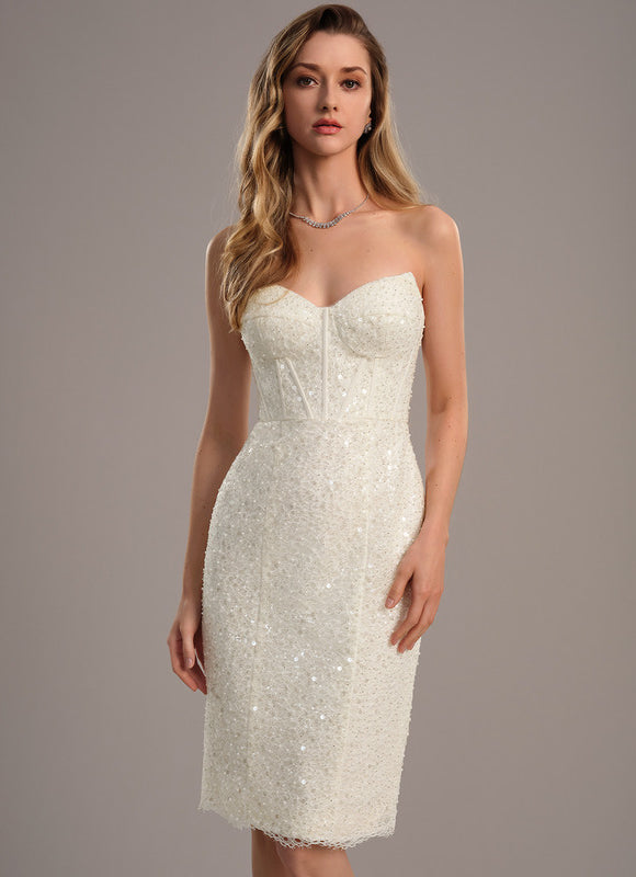 Robe Mariee Fourreau Soie - gallery 4