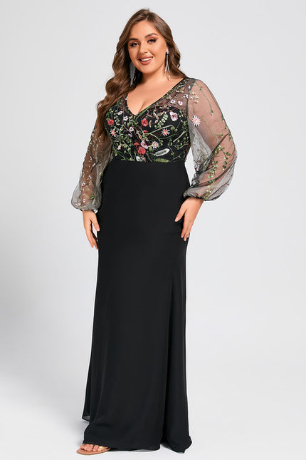 Robe Fourreau Florale Transparente - gallery 8