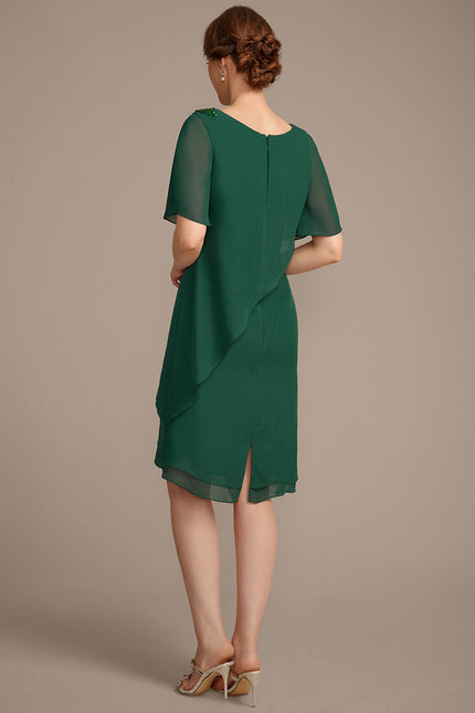 Robe Fourreau Mousseline Asymétrique - gallery 5